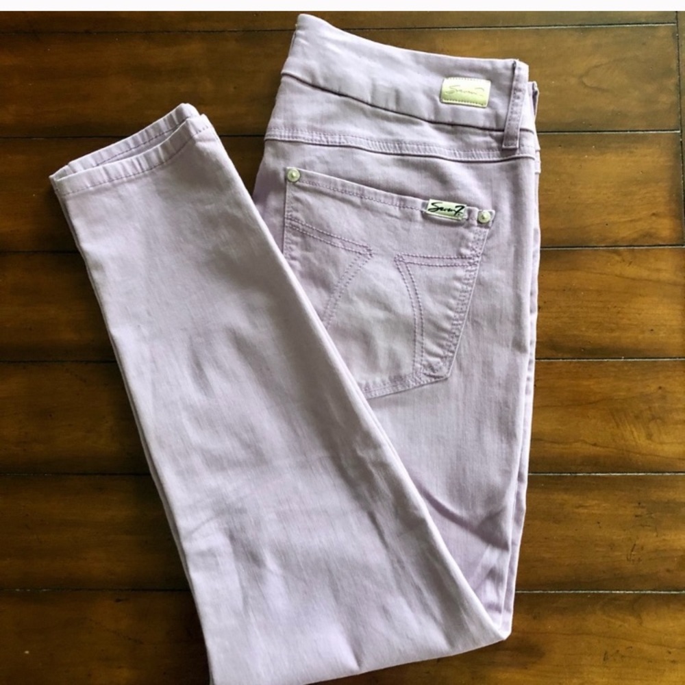 Seven 7 Tummyless jeans. Light purple/lavender.